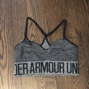 Under Armour Black and Gray Sports Bra Intimates